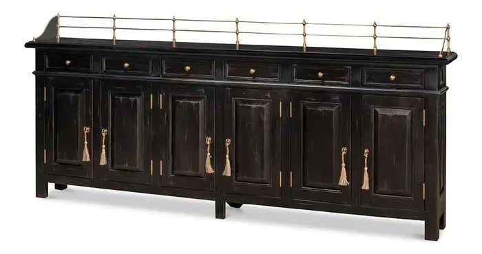 Sarreid Ltd – Covent Gardens Sideboard, Ebony – 53020