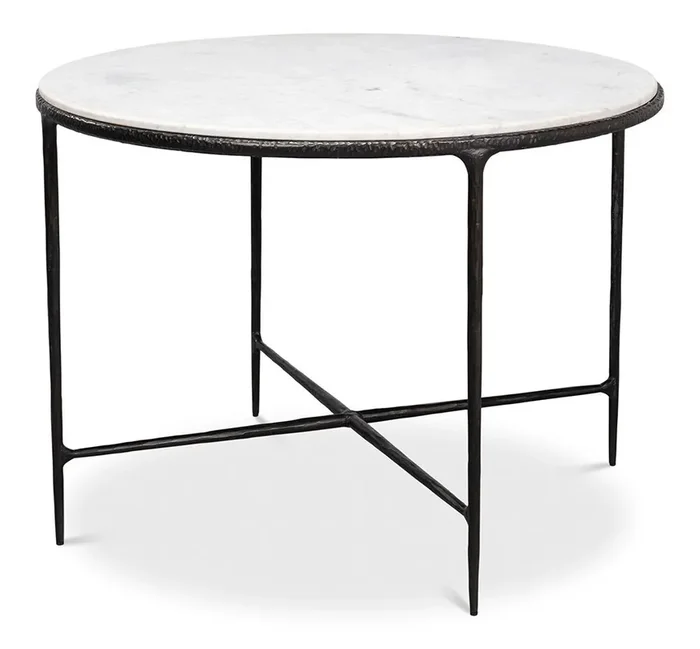 Sarreid Ltd – Dakor Round Breakfast Table – Black – 53965