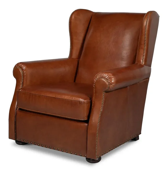 Sarreid Ltd – London Dry Accent Chair – Brown – 53896