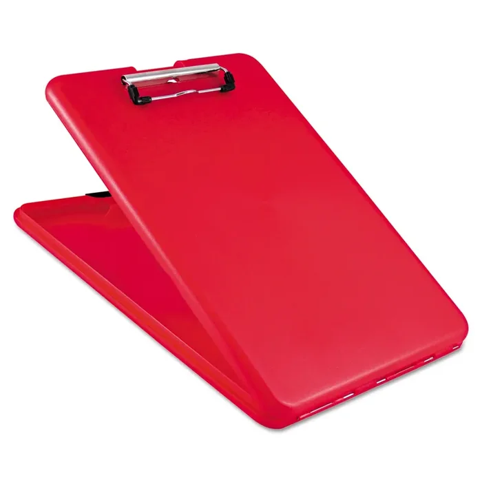 Saunders SlimMate Storage Clipboard, 0.5″ Clip Capacity, Holds 8.5 x 11 Sheets, Red