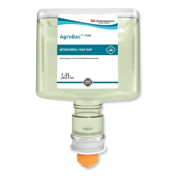 SC Johnson Professional® AgroBac Pure Foam Wash Touch Free Cartridge Refill, Unscented, 1.2 L, 3/Carton