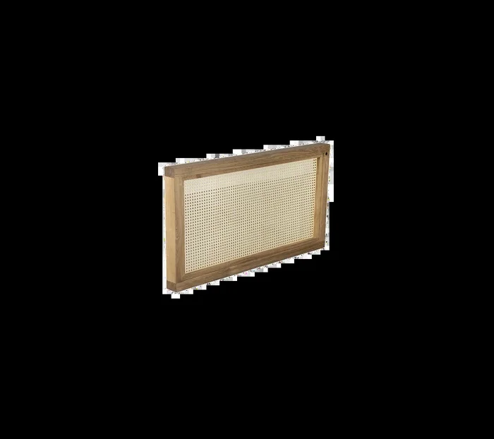 Scale armrest, left, w/French Weave natural, Oak