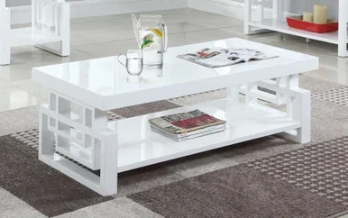 Schmitt Rectangular Coffee Table White High Gloss / CS-705708