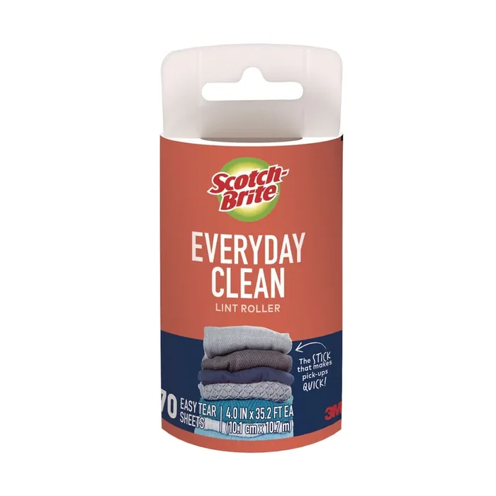 Scotch-Brite™ Lint Roller Refill Roll, 70 Sheets/Roll, 2/Pack