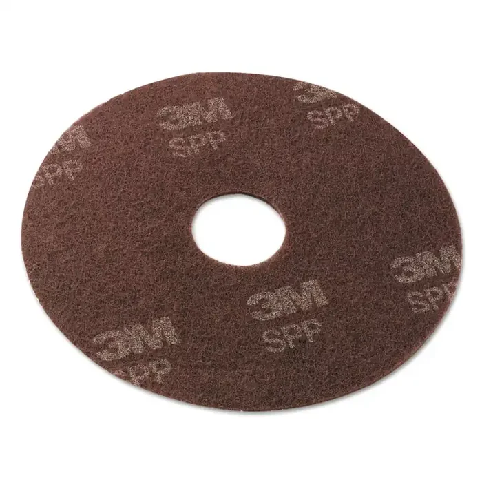 Scotch-Brite™ Surface Prep Floor Pads, 16″ Diameter, Brown, 10/carton