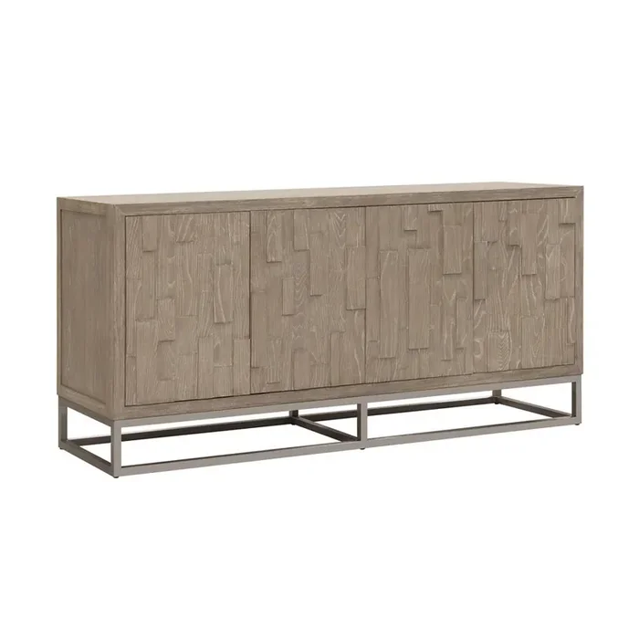 Scott Living – Heritage 4-Door Credenza with Metal Base – P401DJ041_CLOSEOUT