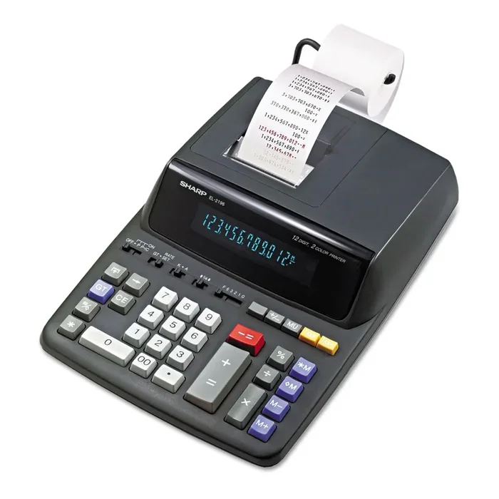 Sharp® El2196bl Two-Color Printing Calculator, Black/red Print, 3.7 Lines/sec
