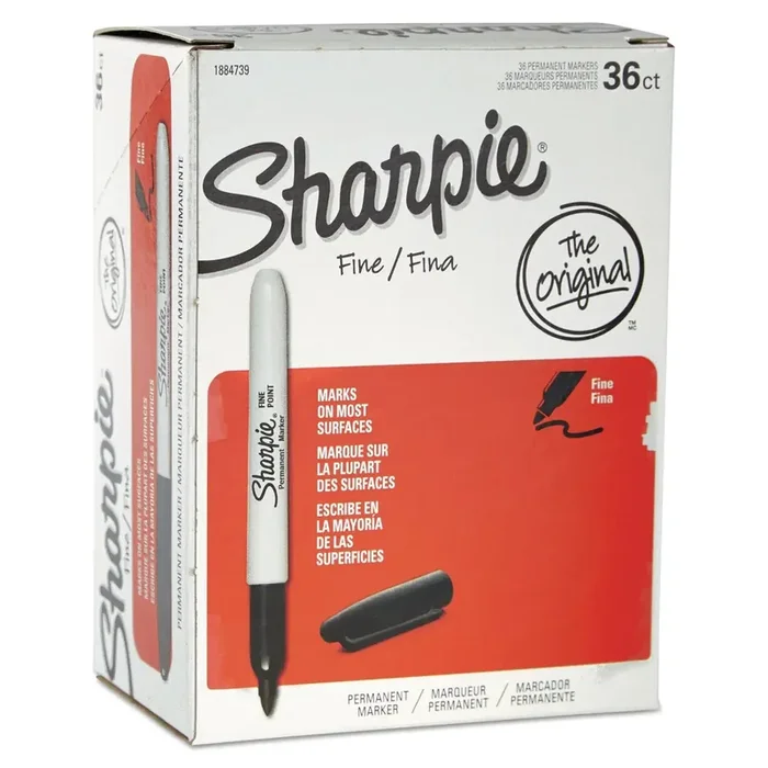 Sharpie® Fine Tip Permanent Marker Value Pack, Fine Bullet Tip, Black, 36/pack