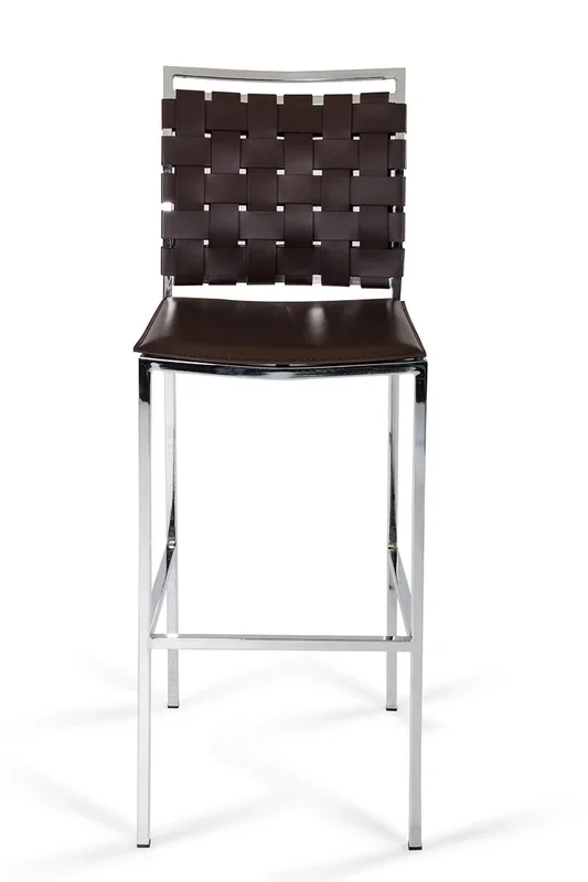 Shasta Modern Brown Eco Leather Bar Stool (Set of 2)