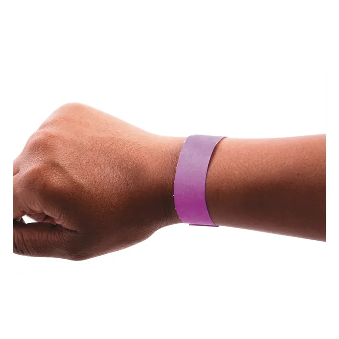 SICURIX® Security Wristbands, Sequentially Numbered, 10″ x 0.75″, Purple, 100/Pack