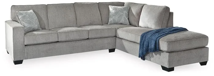 Signature Design by Ashley – Altari 2 Pc Sleeper Sectional With Chaise in Alloy