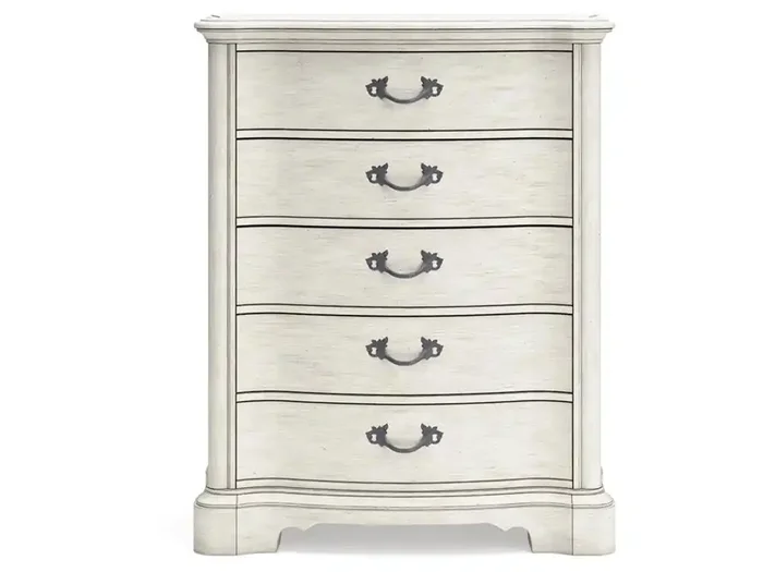 Signature Design by Ashley – Arlendyne Five Drawer Chest in Antique White – B980-46