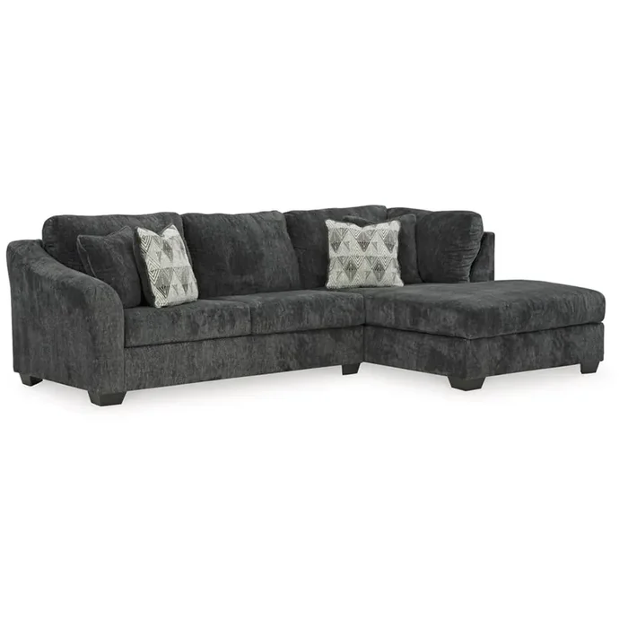 Signature Design by Ashley – Biddeford Fabric 2-Piece Sectional in Ebony