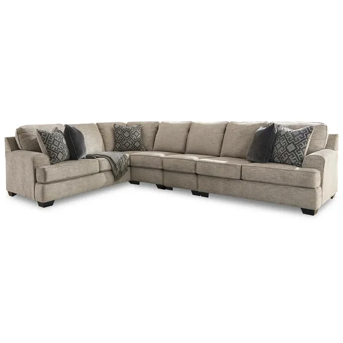 Signature Design by Ashley – Bovarian Fabric 4 Piece Sectional in Stone