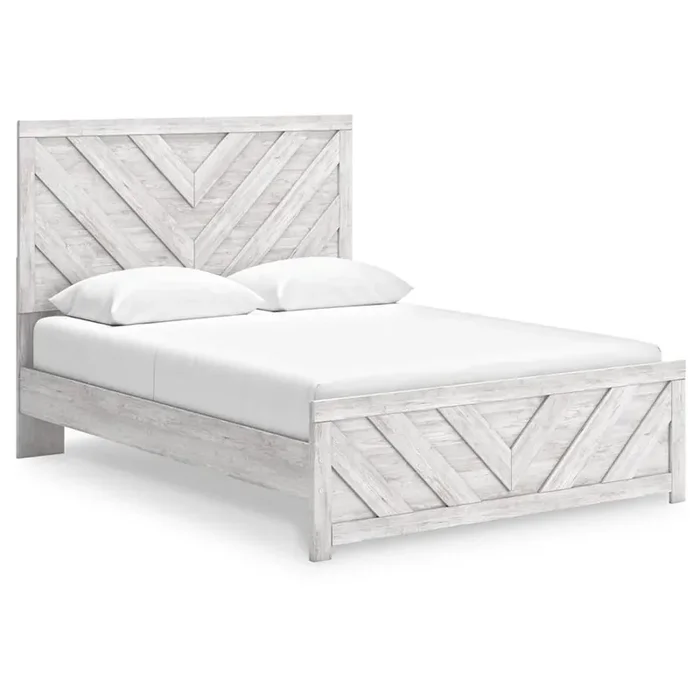 Signature Design by Ashley – Cayboni Queen Panel Bed in Whitewash
