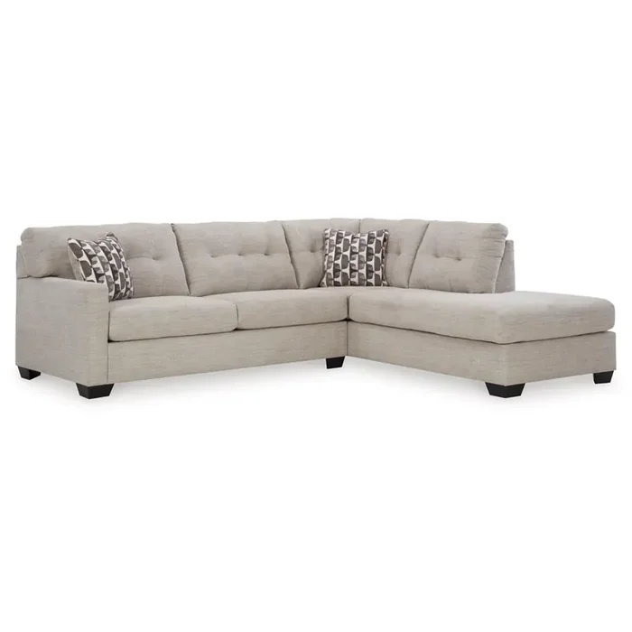 Signature Design by Ashley – Mahoney Fabric Full Sleeper Sectional in Pebble