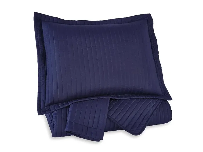 Signature Design by Ashley – Raleda King Comforter Set in Navy – Q497003K