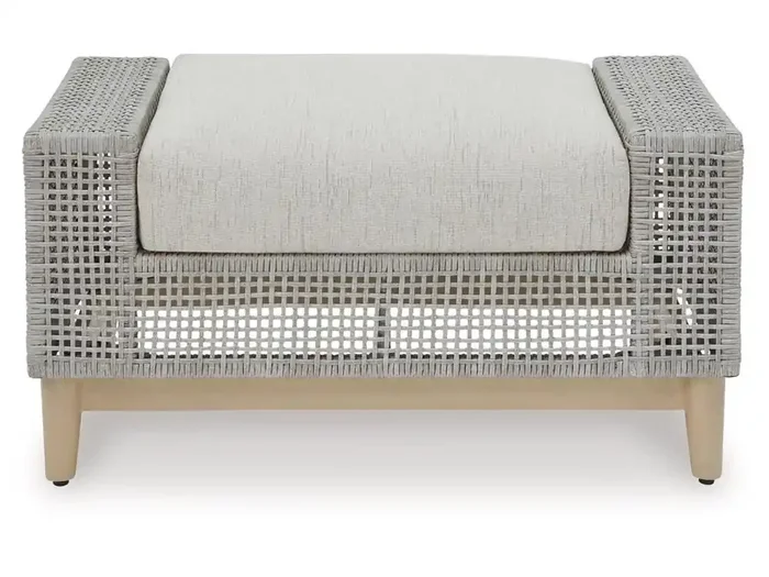 Signature Design by Ashley – Seton Creek Outdoor Ottoman With Cushion in Gray – P798-814