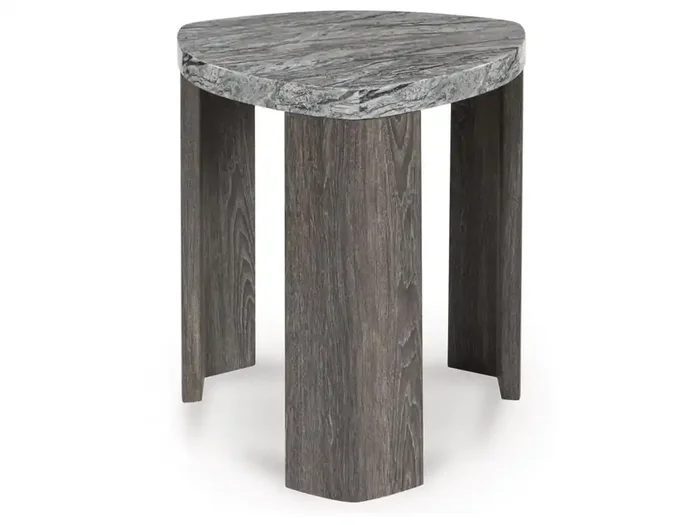 Signature Design by Ashley – Surmour Triangle End Table in Gray/Brown – T600-6
