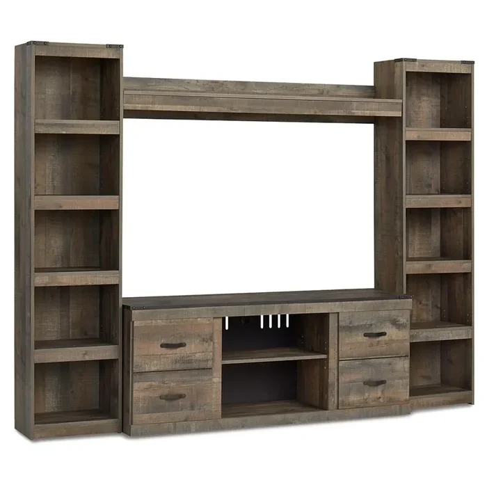 Signature Design by Ashley – Trinell 4-Piece Entertainment Center in Brown