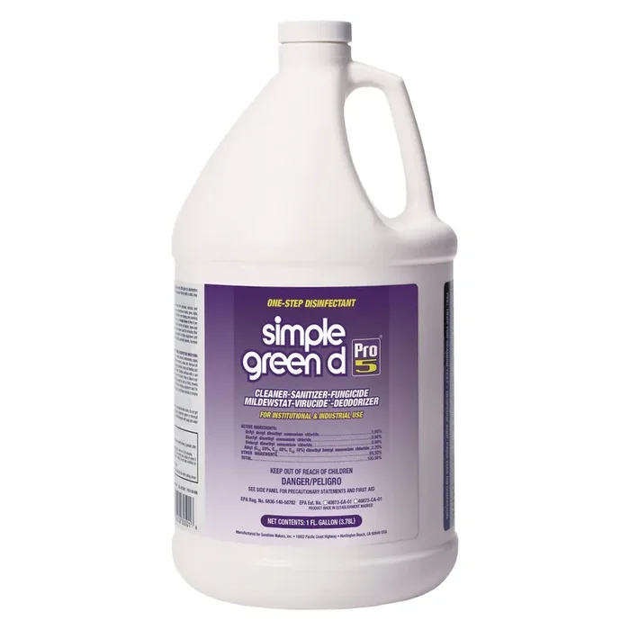 Simple Green® d Pro 5 Disinfectant, 1 gal Bottle, 4/Carton