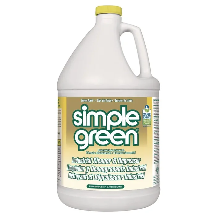 Simple Green® Industrial Cleaner And Degreaser, Concentrated, Lemon, 1 Gal Bottle, 6/carton