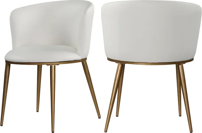 Skylar White Faux Leather Dining Chair