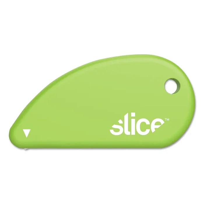 slice® Safety Cutters, Fixed, Non Replaceable Micro Safety Blade, 0.1″ Ceramic Blade, 2.4″ Plastic Handle, Green