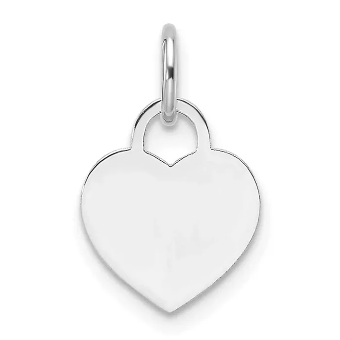 Small Engravable Heart 14k White Gold XWM689/11
