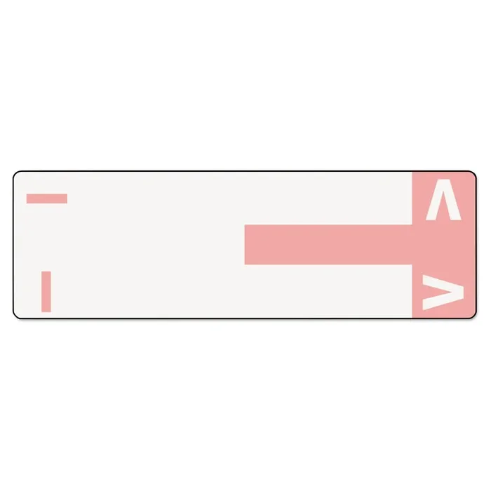 Smead Alphaz Color-Coded First Letter Combo Alpha Labels, I/v, 1.16 X 3.63, Pink/white, 5/sheet, 20 Sheets/pack