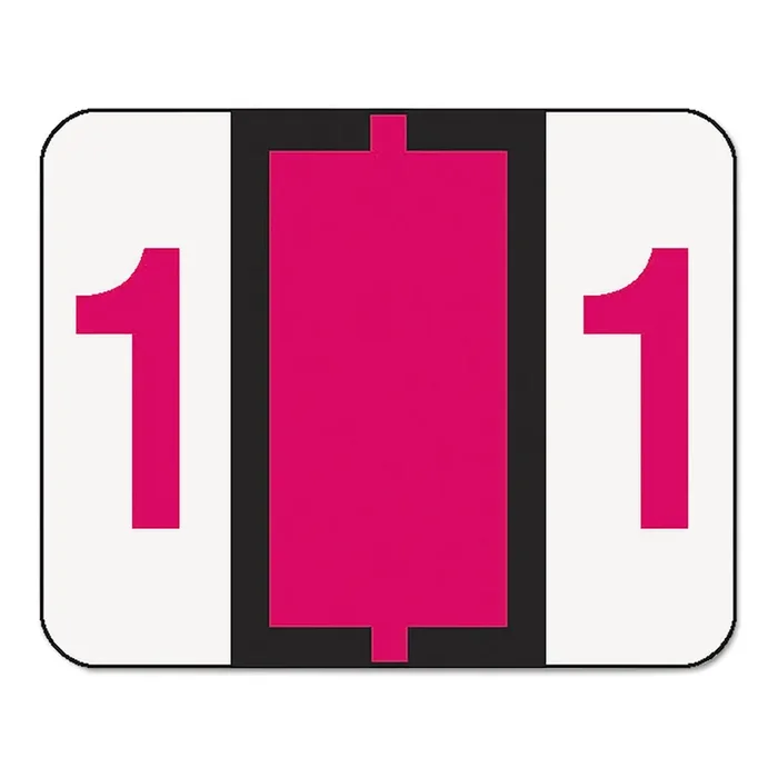 Smead Numerical End Tab File Folder Labels, 1, 1 X 1.25, White, 500/roll