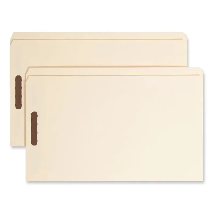 Smead Top Tab Fastener Folders, Straight Tabs, 0.75″ Expansion, 2 Fasteners, Legal Size, Manila Exterior, 50/Box