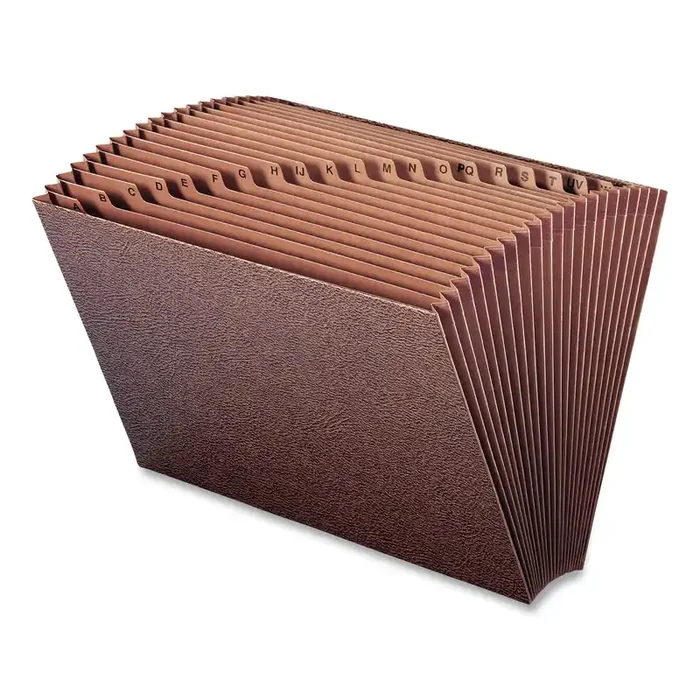 Smead TUFF Expanding Open-Top Stadium File, 21 Sections, 1/21-Cut Tabs, Legal Size, Redrope