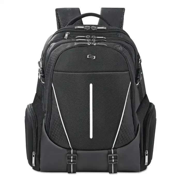 Solo Active Laptop Backpack, Fits Devices Up to 17.3″, Polyester, 12.5 x 6.5 x 19, Black