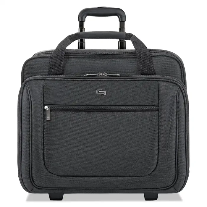 Solo Classic Rolling Case, Fits Devices Up to 17.3″, Polyester, 17.5 x 9 x 14, Black