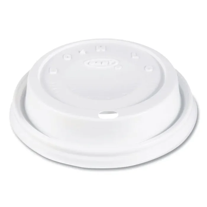 SOLO® Cappuccino Dome Sipper Lids, Fits 12 oz Hot Cups, Plastic, White, 1,000/Carton