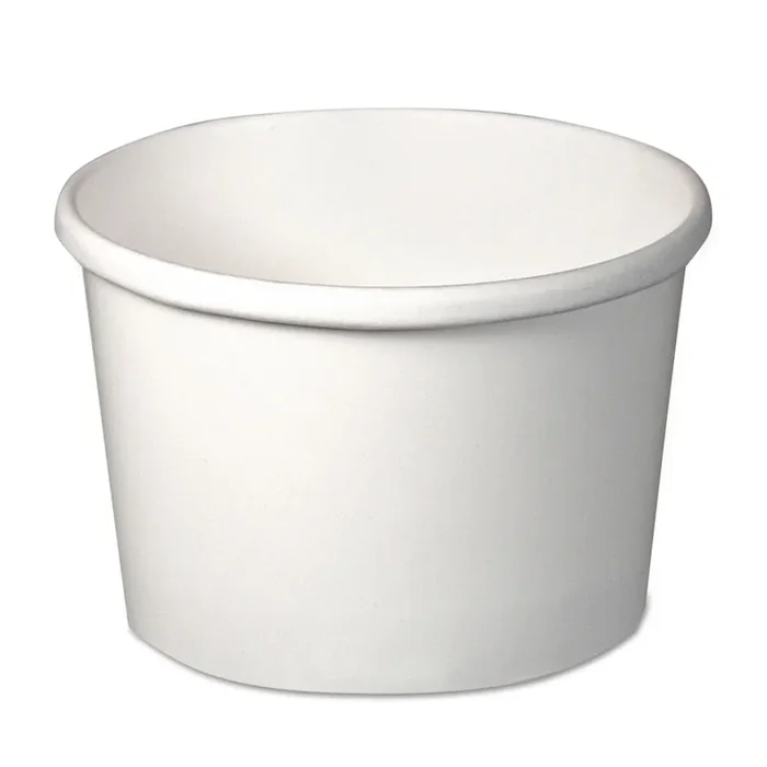 SOLO® Flexstyle Double Poly Paper Containers, 8 oz, White, Paper, 25/Pack, 20 Packs/Carton