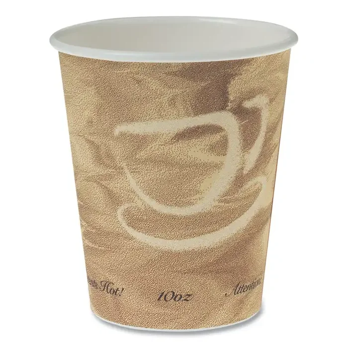 SOLO® Single Sided Poly Paper Hot Cups, 10 Oz, Mistique Design, 50/bag, 20 Bags/carton