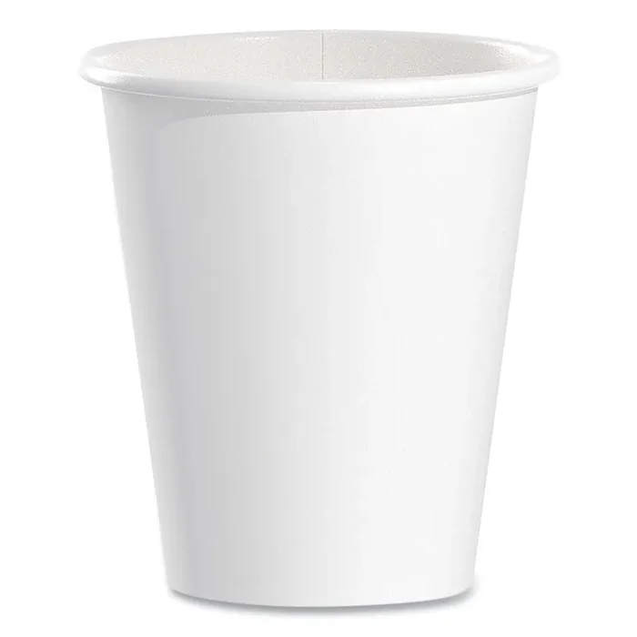 SOLO® Single-Sided Poly Paper Hot Cups, 6 Oz, White, 50/pack, 20 Packs/carton