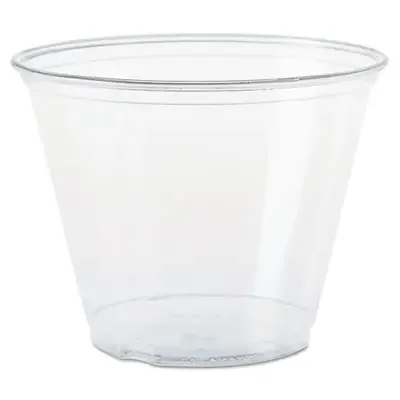 SOLO® Ultra Clear PET Cups, Squat, 9 oz, Plastic, 50/Bag, 20 Bags/Carton