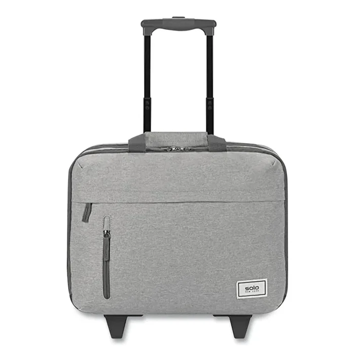 Solo Re Start Underseat Rolling Case, 15.6″, 16 x 6 x 14, Light Gray