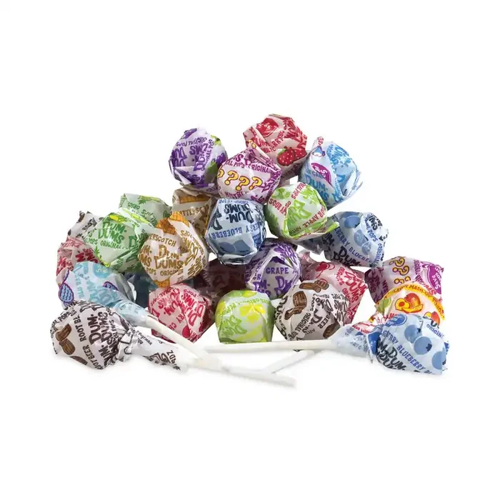 Spangler® Dum-Dum-Pops, Assorted Flavors, Individually Wrapped, Bulk 30 Lb Carton