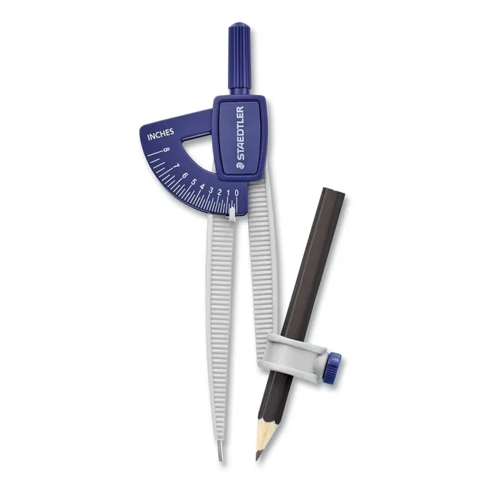 Staedtler® Student Compass, 8.5″ Maximum Diameter, Plastic, Blue