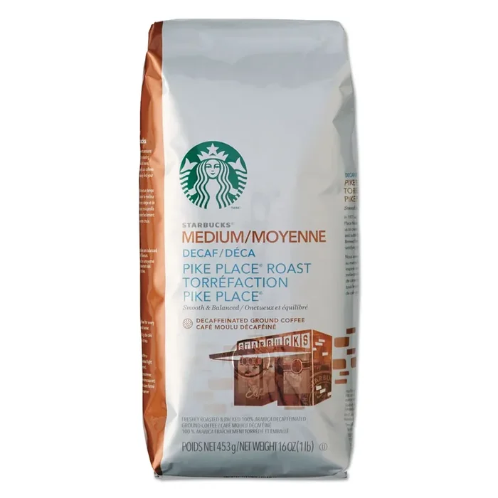 Starbucks® Coffee, Ground, Pike Place Decaf, 1lb Bag