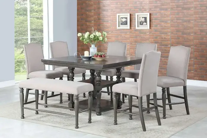 Steve Silver – Caswell 7pc Dining Set with Bench – CW700CCBN7PC