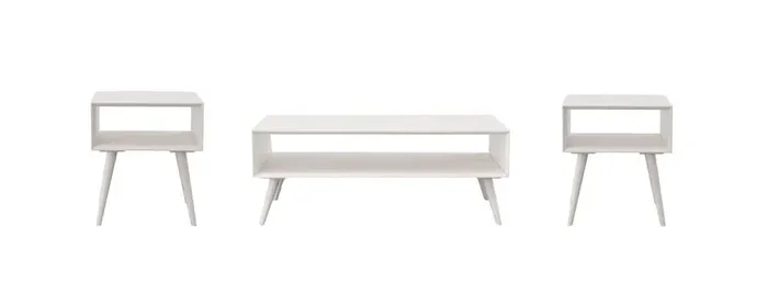 Steve Silver – Elin 3pc Flat Pack White Occasional Set – ELN1003PCW