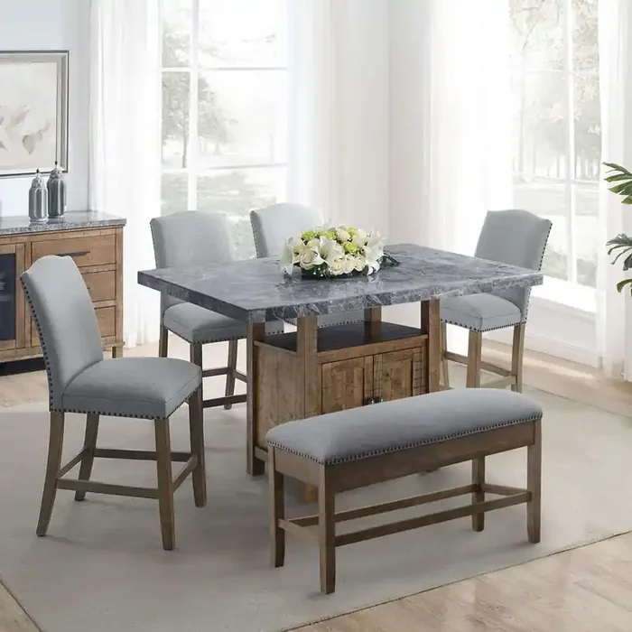 Steve Silver – Grayson 6PC Counter Dining Set – GS600C6PC