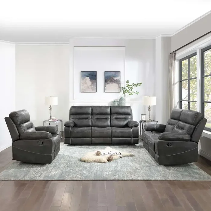 Steve Silver – Rudger 3pc Upholstered Set – Gray – RUD800-3PC-G