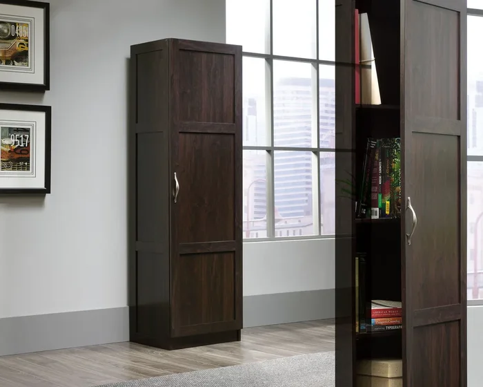 Storage Pantry in Cinnamon Cherry – Adjustable Shelves & Versatile Storage for Home Organization