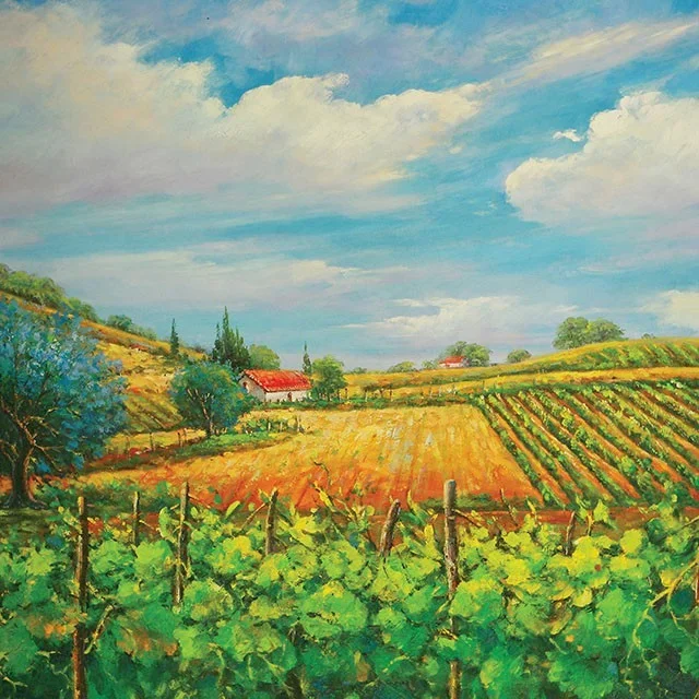 Summer In Napa Printed Canvas Painting